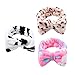 Amosfun Fascia per Il Trucco 3 Pezzi con Archetto Regolabile in Peluche per Il Lavaggio del Viso con Fiocco Bowknot per La Doccia di Yoga Sportiva delle Ragazze delle Donne
