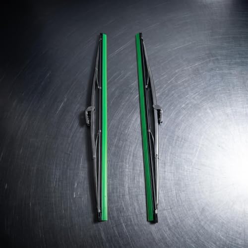 15" Silver Wiper Blades 2 Pack, 7mm Bayonet Fit for Classic Cars Trucks Boats, Polished Stainless Steel Vintage Style, Front Windshield Replacement by TELSOLARE - Used condition - Image 9