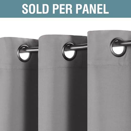 Image of H.VERSAILTEX Blackout Curtain for Living Room Thermal Insulated Window Treatment Curtain Extra Long 54 inch Length Energy Saving Solid Grommet Top Blackout Drape, One Panel, Dove Gray