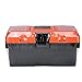 Plastic Tool Box, 14 -inch Portable Tool Box Plastic Toolbox with Removable Tool Tray and Detachable Tool Kit For Craft Storage, Household