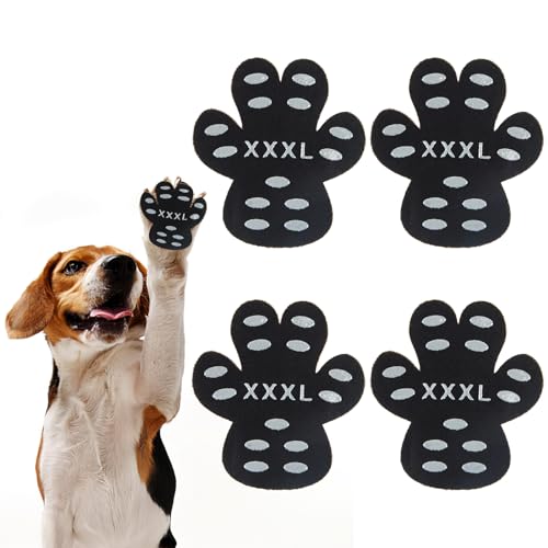 Shyllin Protector Patas Perro Autoadhesivas, 24 Piezas Almohadillas para Patas de Perro, Zapatos Perro Antideslizantes, Calcetines para Perros con Tracción Antideslizante - Multifuncionalidad (XXXL)