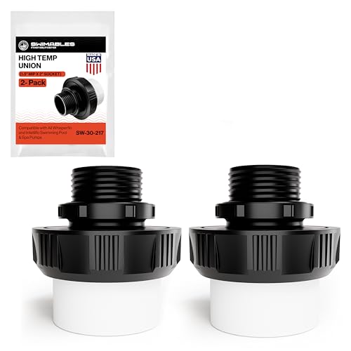 Swimables SW-30-217 High Temp Union 1.5" MIP x 2" Socket - Durable Pool Pump Connector Compatible with Waterway Systems & PVC Plumbing Replacement Parts - 2 Pack