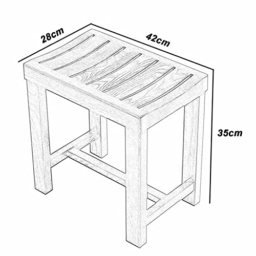 Tabourets de douche en bois avec étagère de rangement intégrée