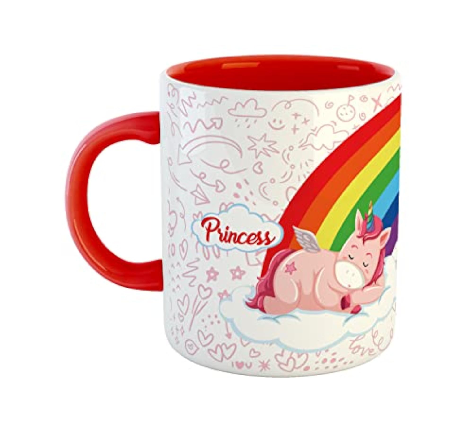Rainbow & Unicorn Theme Coffee Mug for Girls