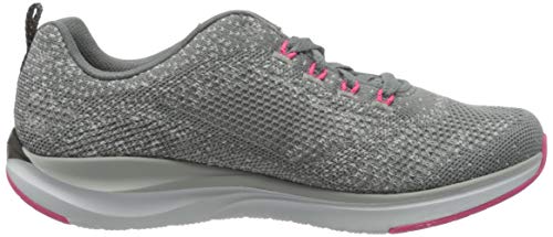 Tênis Ultra Groove, Skechers, Feminino, Cinza Escuro/Rosa Choque, 36