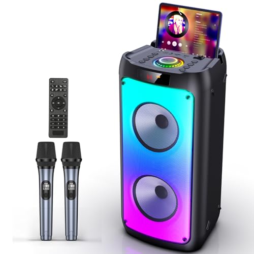 JYX Karaoke Partybox Profissional +2 Microfones Sem Fio