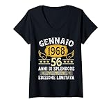 Photo Gallery donna vintage gennaio 1968 uomo donna regalo 56 anni compleanno maglietta con collo a v Photo Gallery donna vintage gennaio 1968 uomo donna regalo 56 anni compleanno maglietta con collo a v