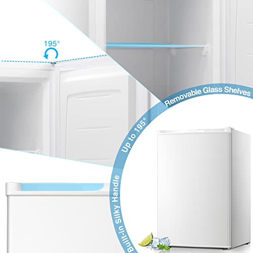 R.w.flame Upright Compact Freezer 3.0 Cu.ft, Freestanding Mini Freezer With Removable Shelf, Single Door, Adjustable Temperature Control, For Home, Office, Apartment(White) #TOP3