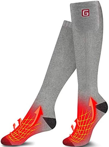 MMlove Rechargeable Battery Heated Socks Electric Heated Socks Hiking Warming Socks