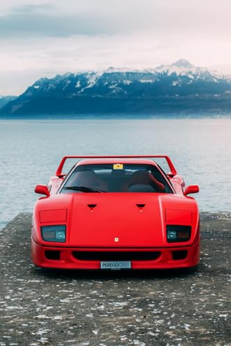 COMPLIANCE ASSISTANCE Ferrari F40 Sports Car Luxury Car Racing Car Wall Art Home Decor - 12x18 Inch Laminated Poster - Stunning Detail and Bold Colors