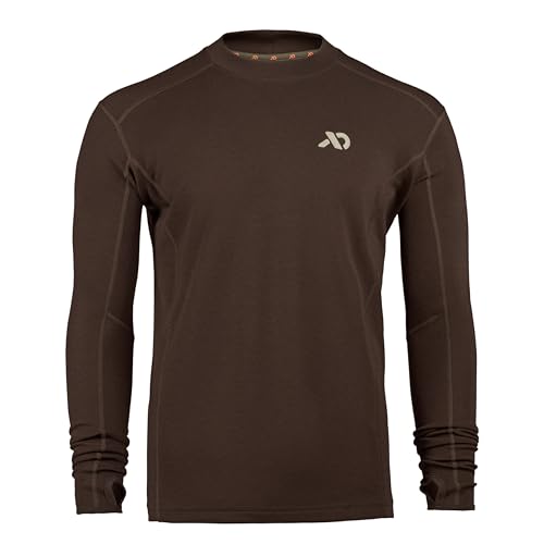 First Lite Men’s Kiln Long Sleeve Crew Shirt - Merino Wool Midweight Camo Hunting Base Layer, Wool Long Johns, Midweight