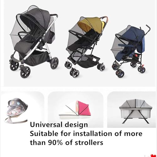 PENINSULA LOVE Stroller, Bassinet, Cradle, Travel Cot Mosquito Net Universal Full Cover Insect Net for Pushchair Pram Buggy Carrycot Cradle Moses Basket, Travel Cot