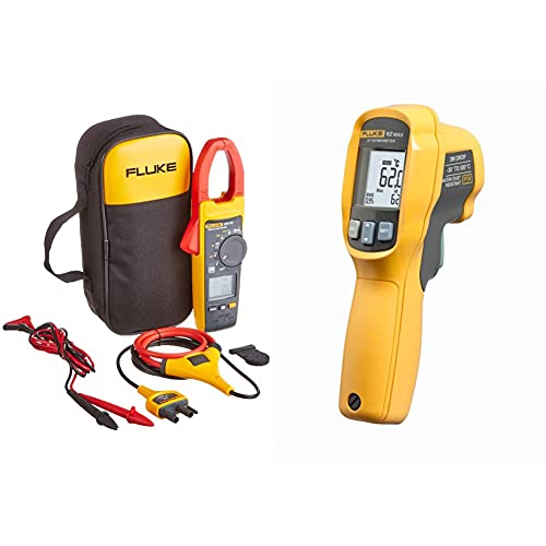 Fluke 376FC True-RMS Clamp Meter with iFlex & 62 Max Infrared Thermometer (Not for Human Temp), -22 to +932 Degree F Range