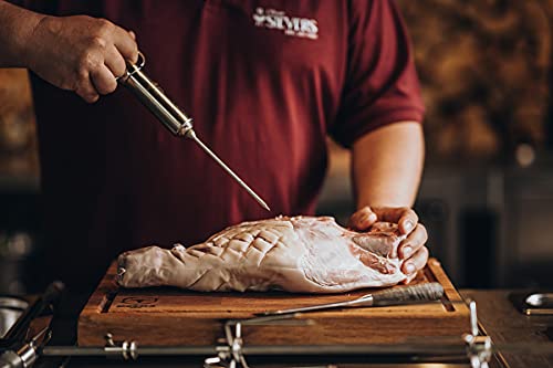 Foto von MOESTA-BBQ 10396 Spritze No.1 - Edelstahl Bratenspritze inkl. 5 Nadeln für alle Anwendungen - Edelstahl Marinadenspritze