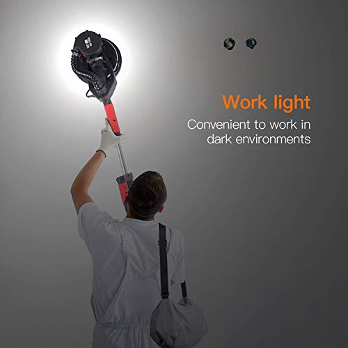 Power Pro 1090X Electric Drywall Sander - Variable Speed 500-1800Rpm, 800W, With Automatic Vacuum System For Dust Absorption, Led Light, And Carry Bag (1090X) #TOP4