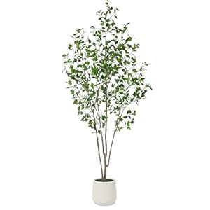Artificialficustree7ftwithwhiteplantertallfakeficustreeforhomedecorindoorfauxficusfloorplantwithgreenfakemossforofficelivingroom Urban Country Home Decor Artificial ficus tree 7ft with white planter tall fake ficus tree for home decor indoor faux ficus floor plant with green fake moss for office living room urban country home decor