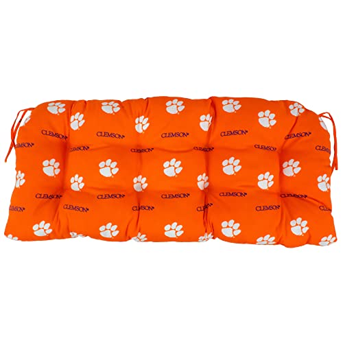 Image of College Covers Everything Comfy Clemson Tigers Indoor Outdoor Settee Loveseat Bench Cushions