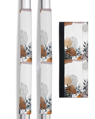 Blue Abstract Refrigerator Door Handle Covers Set of 2 for Dishwasher Microwave Oven Fridge Stove Appliance Door Handles,Washable Kitchen Bathroom Decor,Traditional Geometric Native Printing