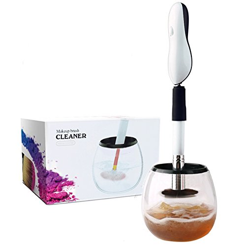 Brush Cleaner, Clean Makeup Brush – One Brush Cleaning Machine, Dry Makeup Brushes for Makeup Brush set in Seconds(Without Brush,White)