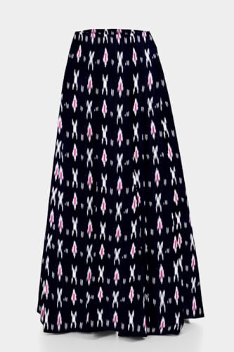 Image of Cotton Pochampally ikat unstitched blouse, Kurthi, long frock fabric material for women (1 meter, 2 meters & 3 meters)