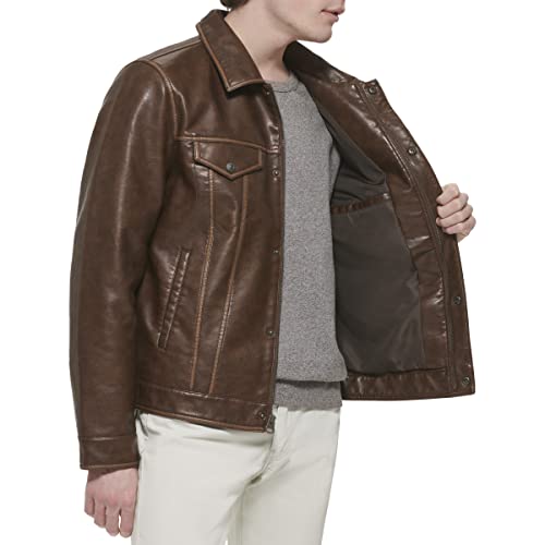 Image of Levi's Men's Faux Leather Classic Trucker Jacket