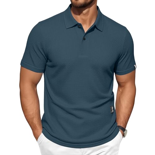 Breeze Polo Shirts para Hombre Polo con Cuello y Manga Corta Casual de Secado Rápido para Golf miniatura 1