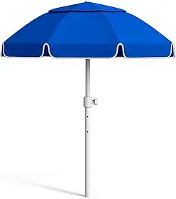 Guarda-Sol Grande 2,20m com Proteção UV Reclinavel Para Praia Psicina Camping
