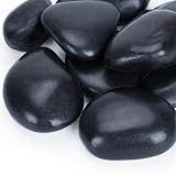 Rahato 20lbs Black Rocks for Planters, 3-4 Inch Rocks for Landscaping
