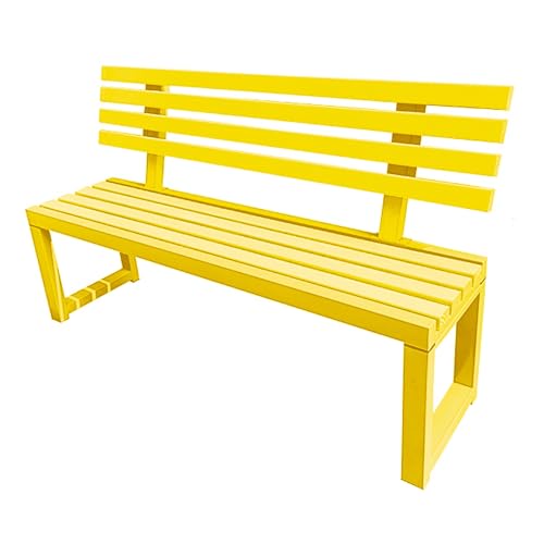 TMKDNNKG Bancos de Exterior Resistentes a la Intemperie, Bancos, Muebles de Madera de álamo con Estructura de Listones para Patio, Parque, Porche, césped, jardín, terraza (Color: C, Tamaño: 1,5 m)