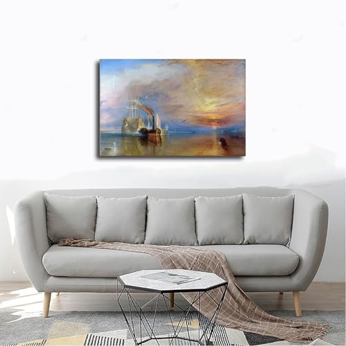 The Fighting Temeraire Turner impression sur toile premium avec cadre de 61cm - 4