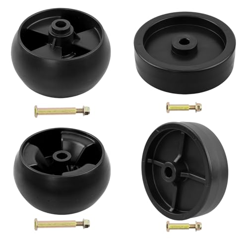 HQPASFY 4 Pack 734-0973 Deck Wheels 734-04155 Deck Wheels Compatible with Cub Cad et XT1-LT46 MTD Craftsman T240 42 44 46 50 Deck Lawn Mower Replace# 112-0677 112-0337