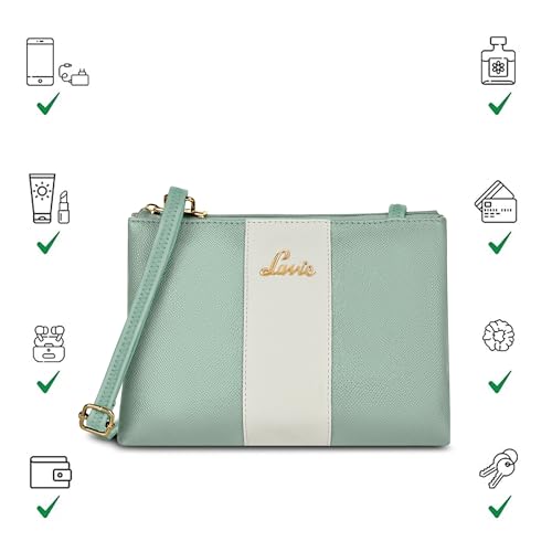Image of Lavie Women's Lynn 2C Colorblock Crossbody Sling Bag | Top Zip Sling Bag | Ladies Purse Handbag | Gift for Women