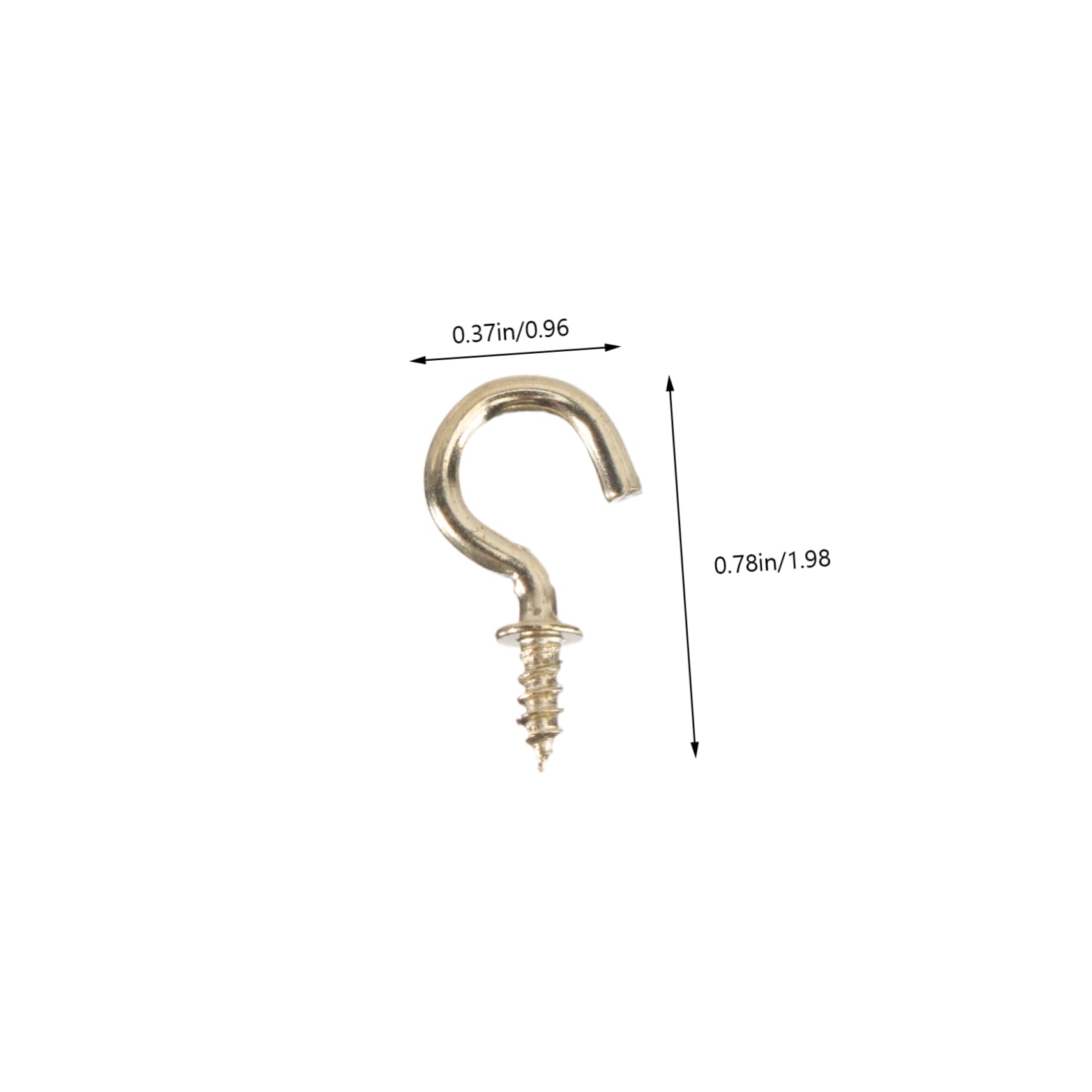 Alipis 20pcs Metal Ceiling Hooks Heavy Duty Screw-in Cup Hooks Hangers for Ceiling Easy Install