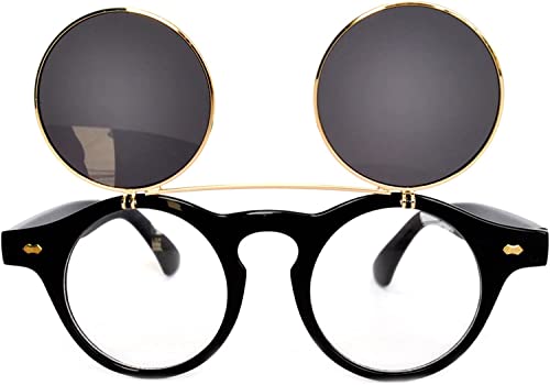 Image of OWL Steampunk Vintage Retro Round Circle Gothic Hippie Colored Plastic Frame Sunglasses Colored Lens