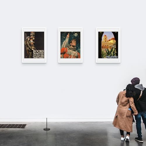 Picrit 20x30 Frame 3 Pack, White Poster Frame, Display Poster 18 x 24 with Mat or 20 x 30 without Mat for Horizontal or Vertical Wall Mounting