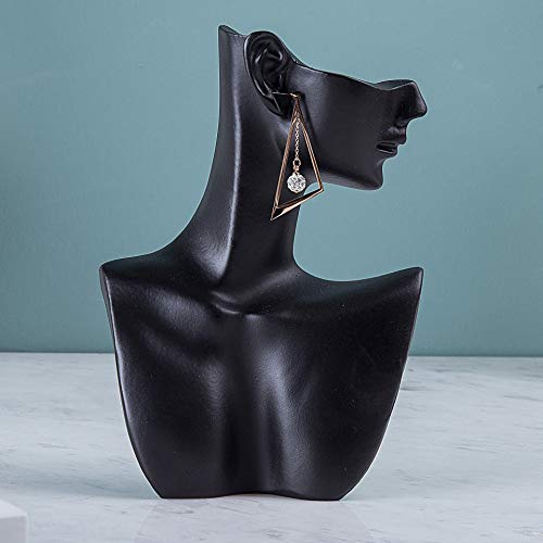 Homeanda Black Resin Pendant, Earring, Chain Display Mannequin Stand Display Bust Holder Organizer Photograph Props Home Decor #TOP6