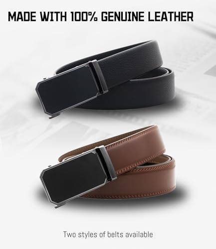 Personalized Men's Leather Ratchet Belt - Custom Engraved For Husbands, Dads & Groomsmen3