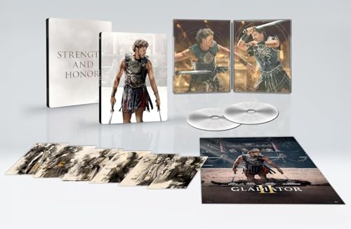 Gladiator II 4K Ultra HD UHD Steelbook + Blu Ray + Bonus (3 Disc Set)