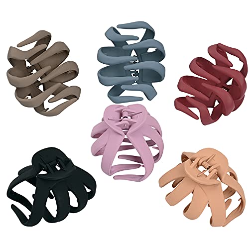 Large Claw Clips for Women Big Hair Clips for Thick Thin Hair Non Slip Grip Octopus Clamp Clip Fashion Banana Spider Jaw Clips Strong Hold Catch Barrette Ponytail Holder Hair Accessories…