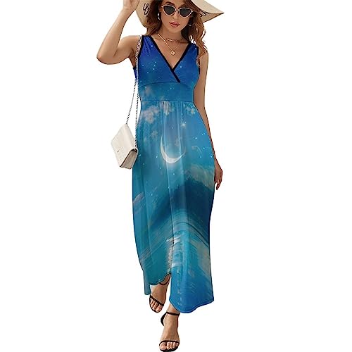 Robe col en V étoiles et nuages : retrouvez légèreté et liberté de mouvement en taille L
