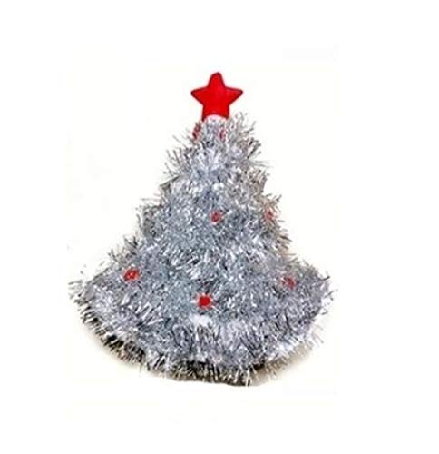 JIAXING Lametta Weihnachtsbaum Hut Auf 1 stück Stirnband Weihnachtsmann Xmas Party Santa Kostüm Hut Urlaub dekorationen Kopfbedeckungen