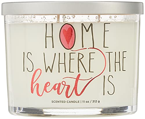 Aromascape Pt41417 "Home Is Where The Heart Is" 3-Wick Scented Candle (Brown Sugar Pecan, Cinnamon Bark, And Nutmeg), 11-Ounce , White #TOP1