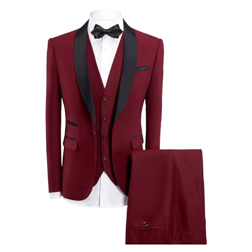 Men's Formal Party Wedding Proms Tuxedos Slim Fit Double Breasted Suits Solid Shawl Lapel Suit Jacket