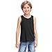 Customize Tank Shirt for Children Teen Personalized Cute Sleeveless Crewneck Tank Add Your Design Text/Photo/Image Black