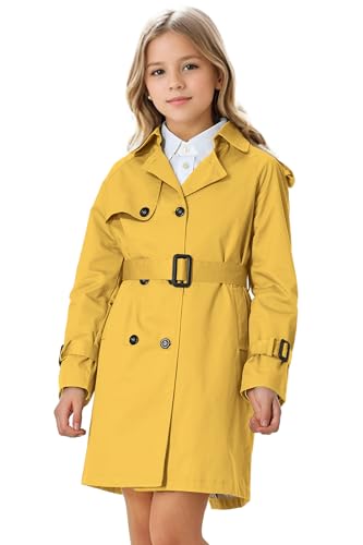Image of Cromoncent Kids Rain Jacket, Raincoats Lightweight Waterproof Trench Coat for Boys Girls