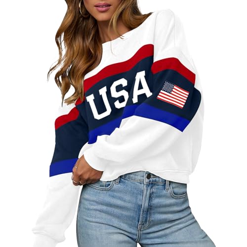 LEEDYA Women's Crewneck Sweatshirts Oversized Fleece Hoodies Tops Casual Loose