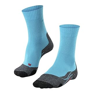 FALKE Womens TK2 Explore Hiking Socks Merino Wool Black Grey More Colours Thick Midweight Padded Cushioned Sole Breathable Quick Dry Anti Blister 1 Pair