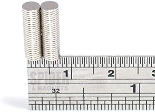 Spider Magnetics Ltd Tiny Magnets 4x0.5 mm Neodymium Disc craft small thin round 4mm dia x 0.5mm (Pack of 10)