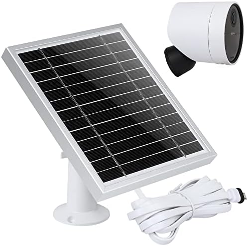 UYODM Solar Panel Compatible with SimpliSafe Wireless Outdoor Security Camera,Power Your SimpliSafe Outdoor Camera continuously- Silver