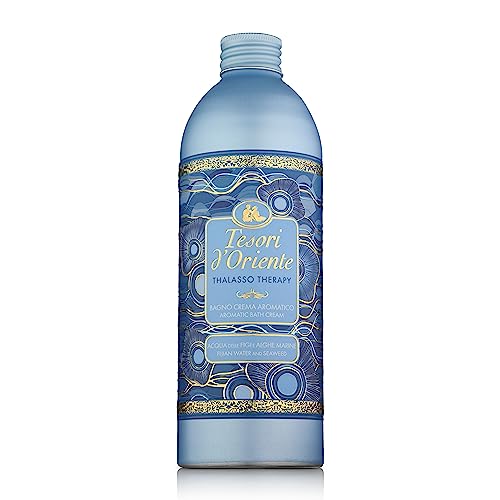 Tesori d'Oriente - Cremebad Thalasso Therapy, Schaumbad mit Extrakt aus Wasser der Fidschi-Inseln und Meeresalgen, reinigt die Haut und spendet Frische und Feuchtigkeit, 500 ml